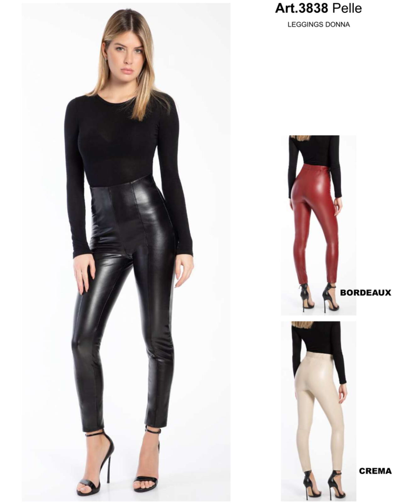 MERITEX - Fleece Leather Leggings