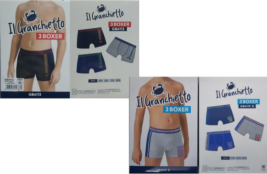 IL GRANCHIETTO - Boxer Bambino Tripack