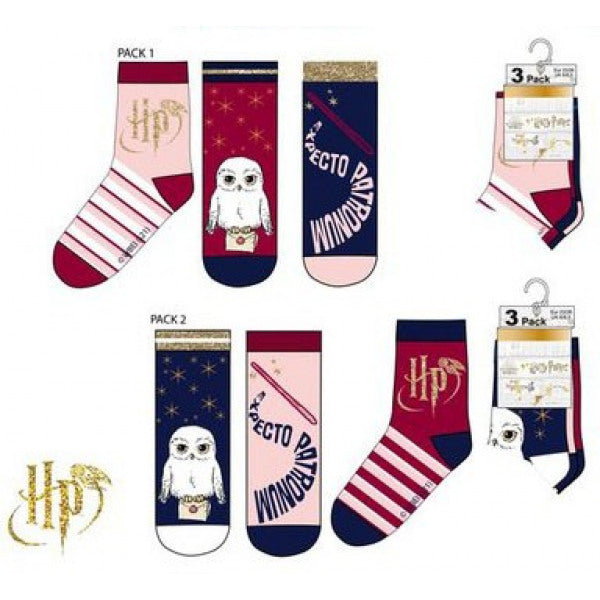 HARRY POTTER - Calza Bambina Tripack