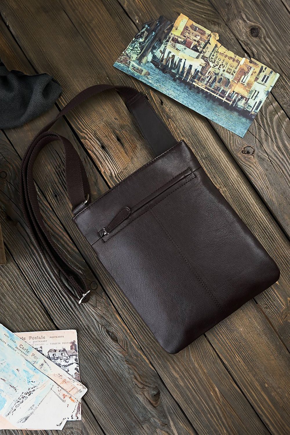 Borsa di pelle naturale model 191539 Galanter