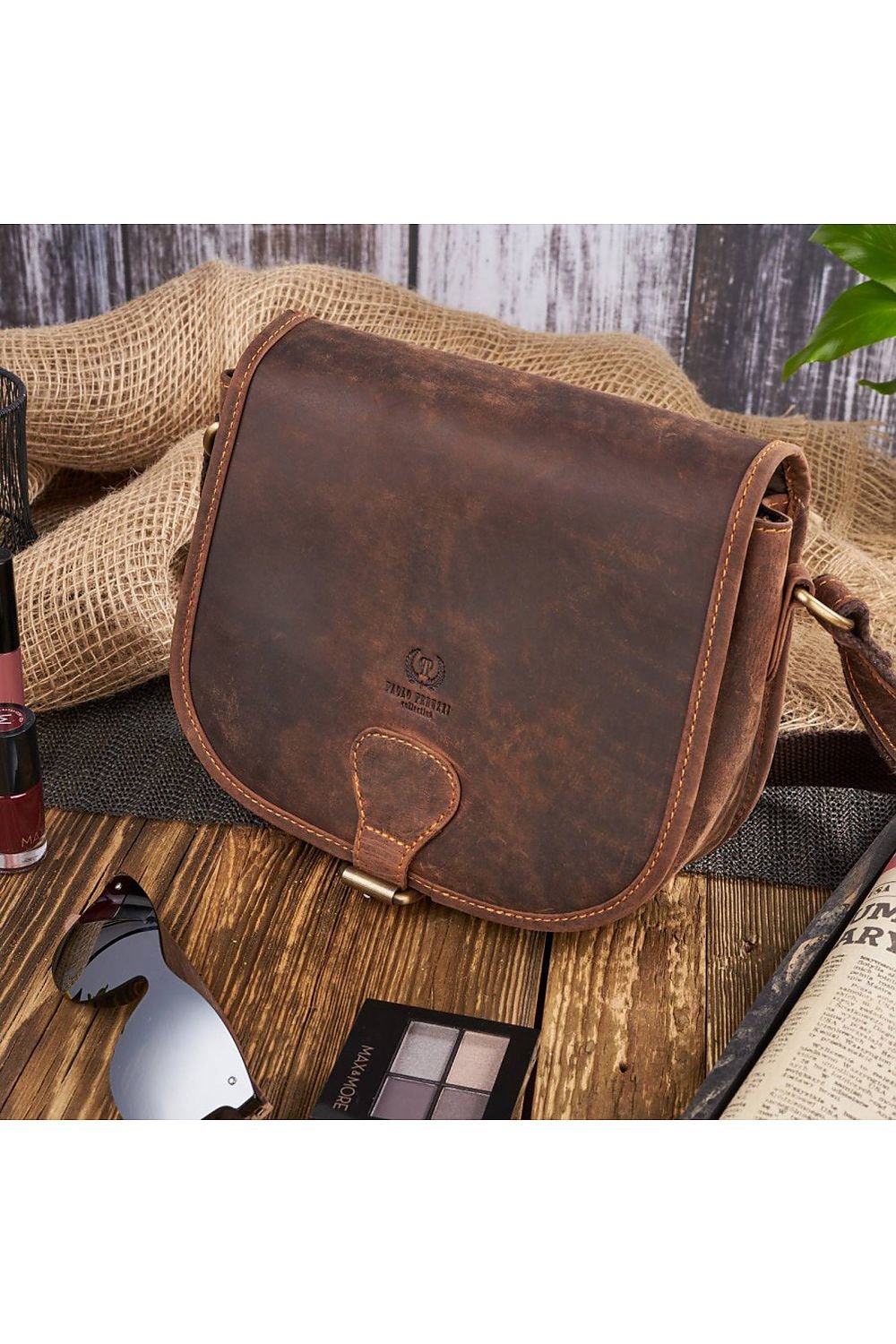 Borsa di pelle naturale model 193252 Galanter